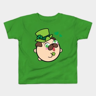 Doopy the Pug Puppy - Saint Patrick's Day Kids T-Shirt
